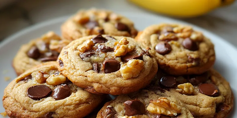 Delicious Banana Chocolate Cookies