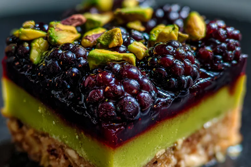 Fresh ingredients for Blackberry Pistachio Dream Bars