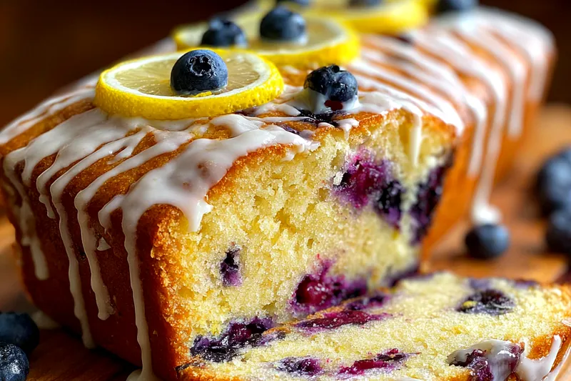 Fresh ingredients for Blueberry Lemon Loaf Cake