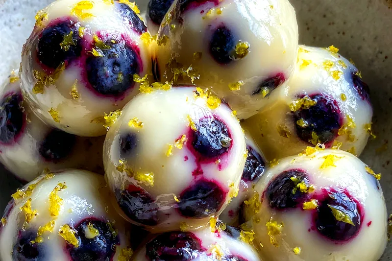 Fresh ingredients for Blueberry Lemon Protein Bites