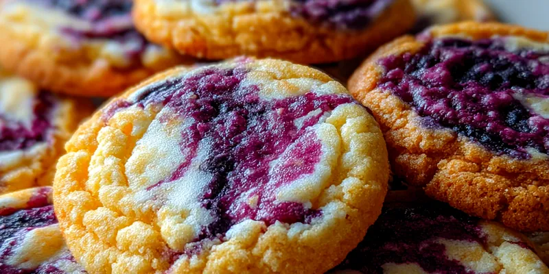 Blueberry Swirl Cheesecake Cookies