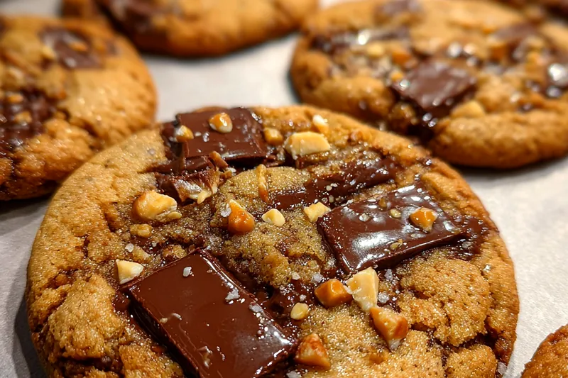 Cooking process for Brown Butter Toffee Cookies