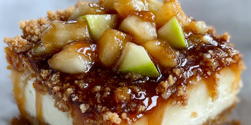 Caramel Apple Cheesecake Bars Delight