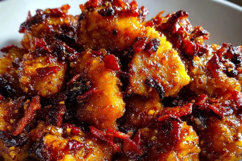 Cooking process for Caramelized Bacon Chicken Delight