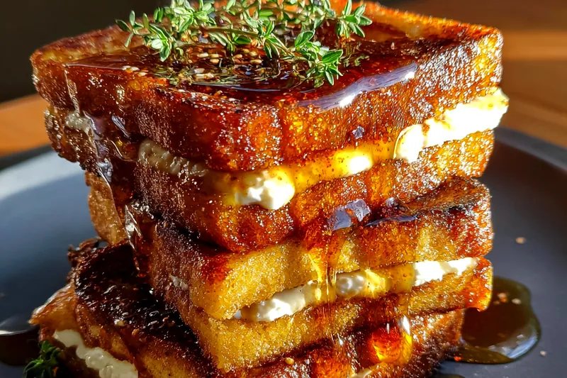 Cooking process for Caramelized Toast Delight