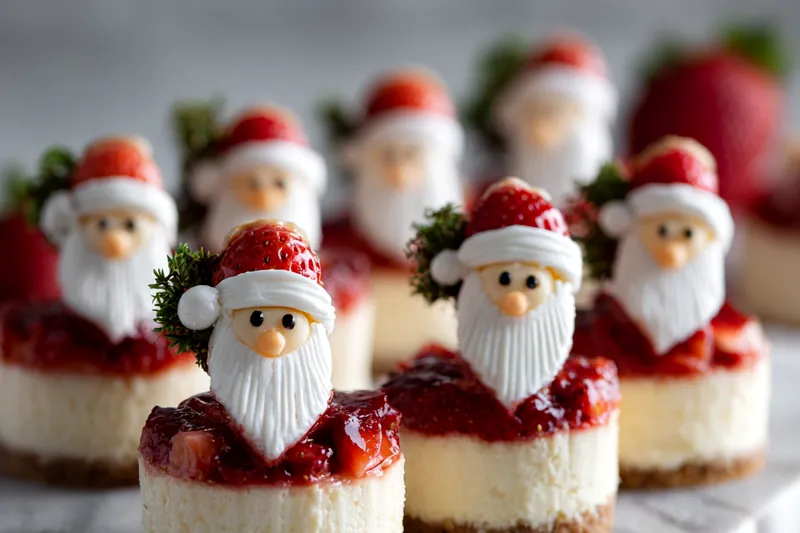 Fresh strawberries and cheesecake ingredients on a countertop