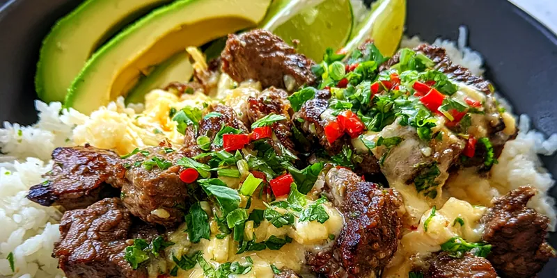 Cheesy Beef Rice Bowl