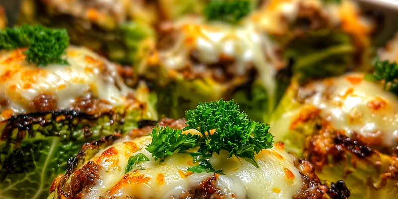 Cheesy Cabbage Beef Bake