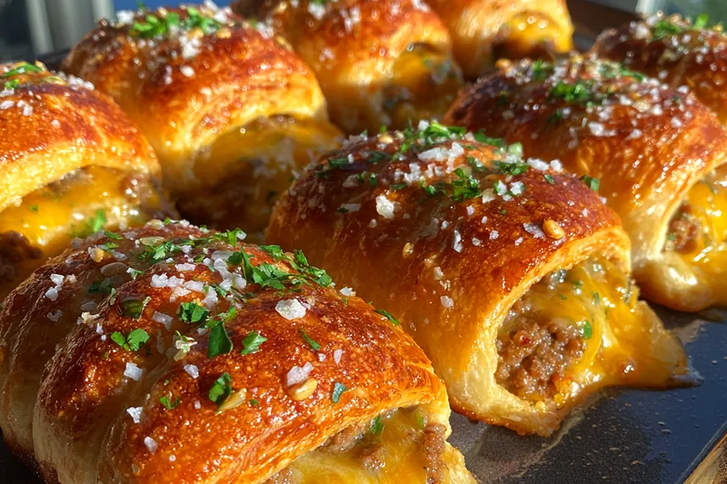 Cooking process for Cheesy Garlic Stuffed Rolls