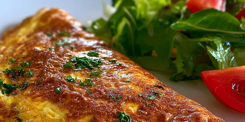 Cheesy Spinach Omelette Delight