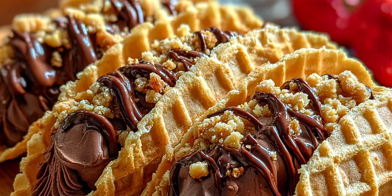 Chocolate Mousse Waffle Tacos