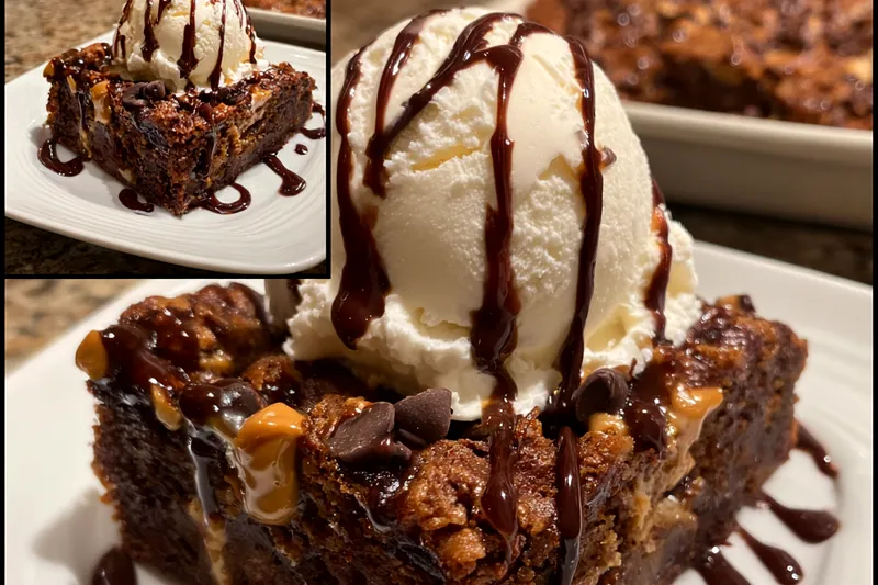 Cooking process for Chocolate Peanut Butter Cake