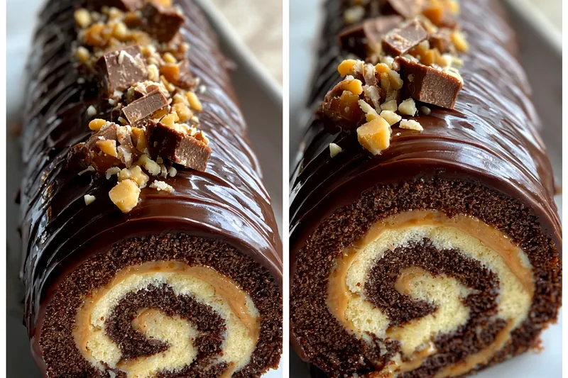 Fresh ingredients for Chocolate Peanut Butter Roll