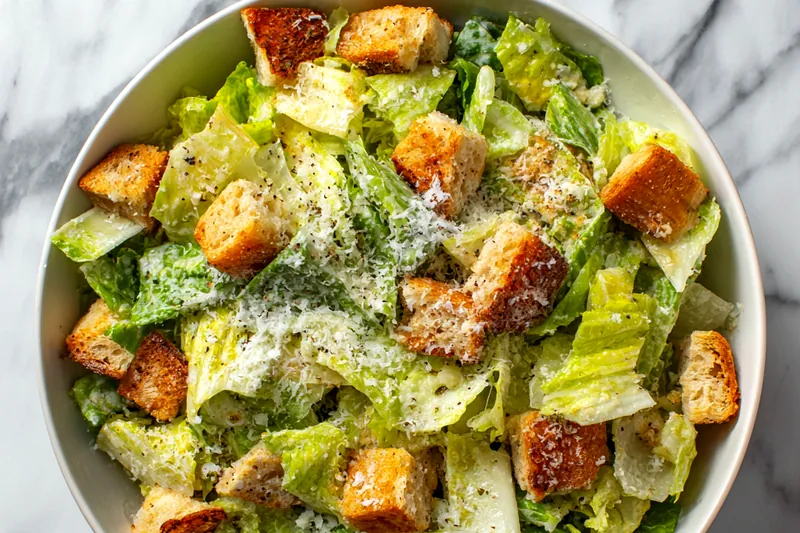 Homemade croutons being toasted in the oven