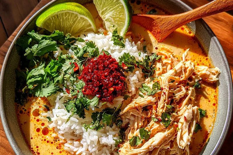 Cooking process for Coconut Chicken Broth Bowl