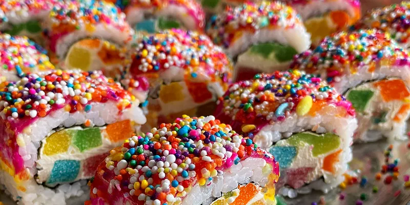 Colorful Cereal Snack Rolls