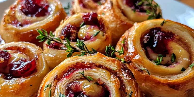 Savory Cranberry Feta Pinwheels