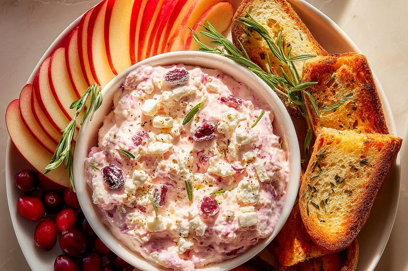Fresh ingredients for Cranberry Feta Spread Delight