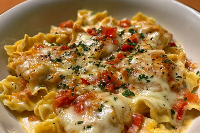 Fresh ingredients for Creamy Cheesy Pasta Delight
