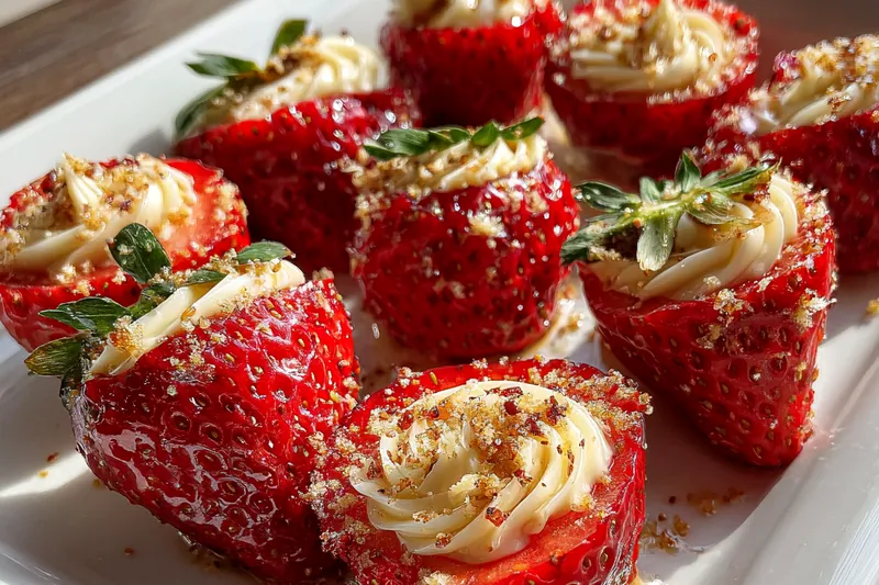 Cooking process for Creamy Filled Strawberries