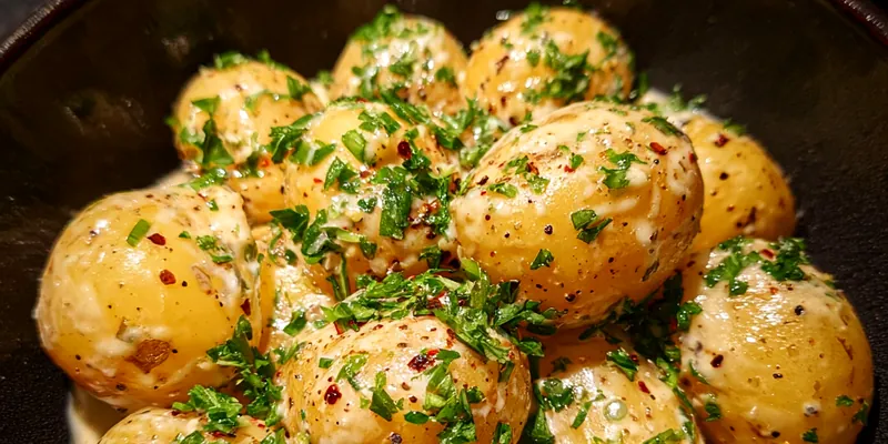 Creamy Garlic Baby Potatoes Delight