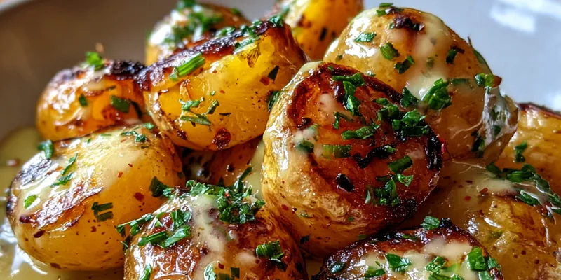 Creamy Garlic Baby Potatoes