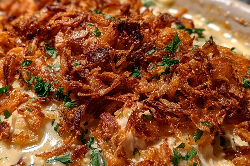 Fresh ingredients for Creamy Onion Chicken Bake