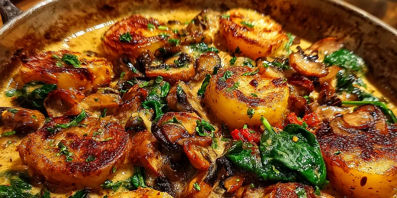 Creamy Potato Mushroom Bake