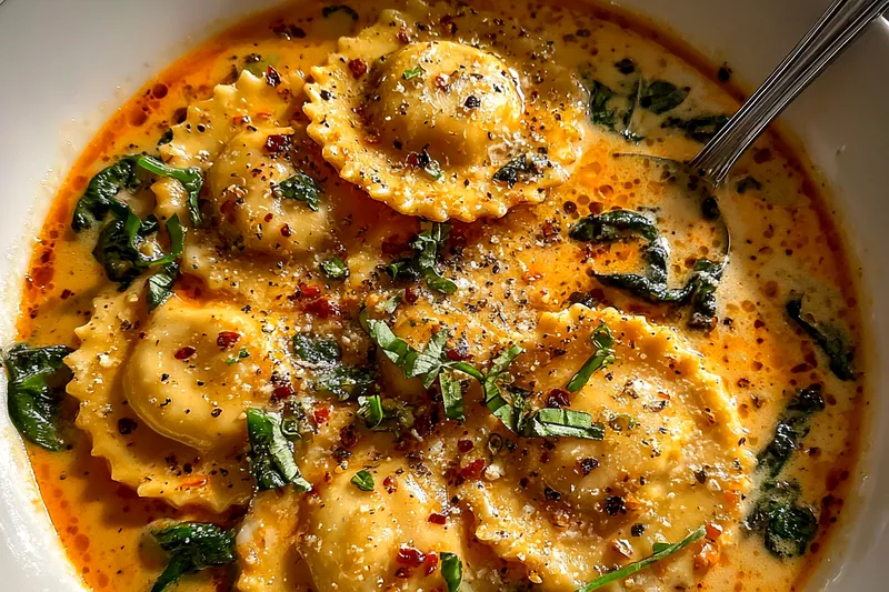 Cooking process for Delicious Creamy Ravioli Delight