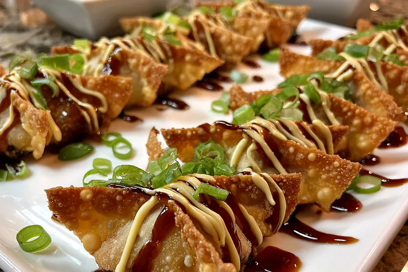 Cooking process for Crispy Chicken Wonton Tacos