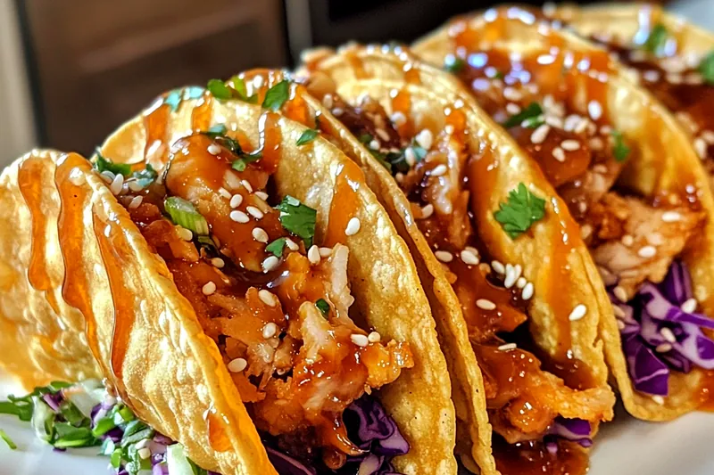 A chef skilfully frying Savory Chicken Wonton Tacos until golden brown and crispy.