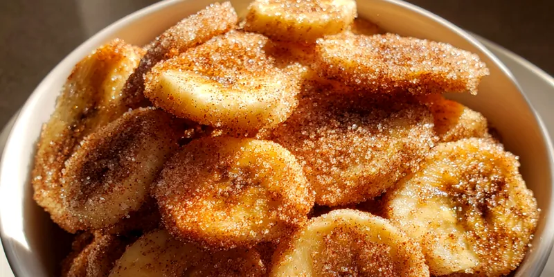 Crispy Cinnamon Sugar Banana Chips