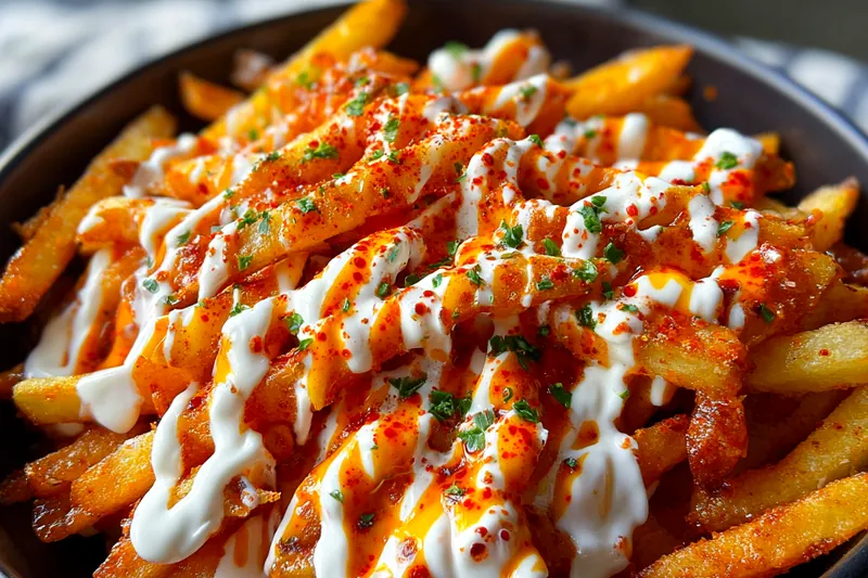 Fresh ingredients for Crispy Loaded Fries