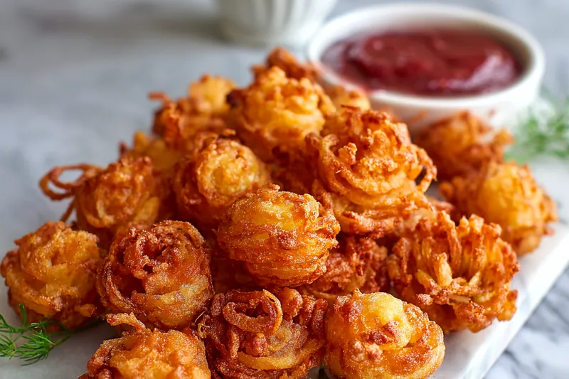 Fresh ingredients for crispy mini bloomin' onions
