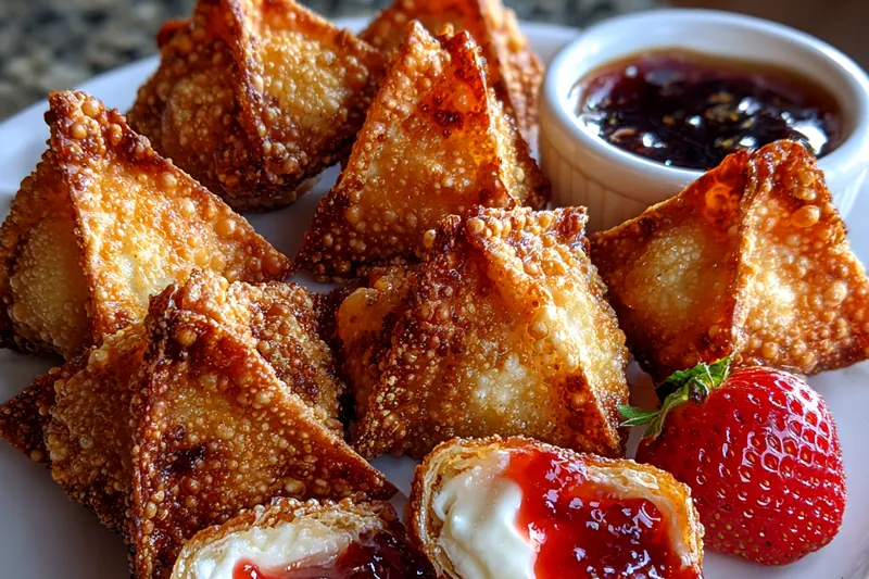 Cooking process for Crispy Strawberry Cream Bites