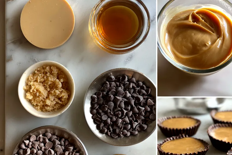 Fresh ingredients for Crunchy Quinoa Chocolate Cups