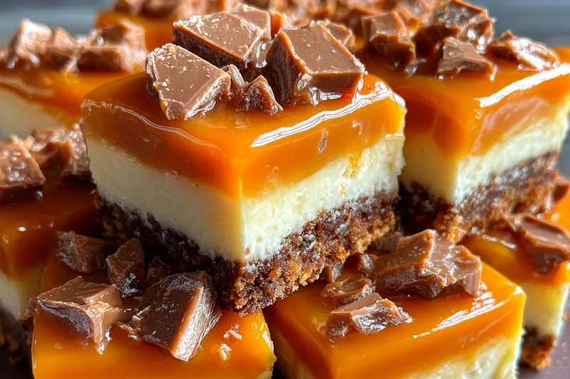 Cooking process for Decadent Caramel Candy Bars