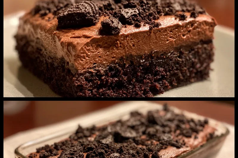 Fresh ingredients for Decadent Chocolate Crunch Cake