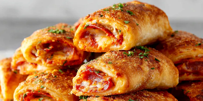 Delicious Cheesy Pepperoni Pizza Roll-Ups