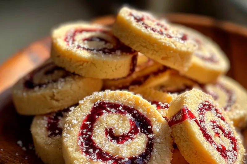 The process of mixing the cookie dough for Delicious Raspberry Shortbread Cookies in a mixing bowl.