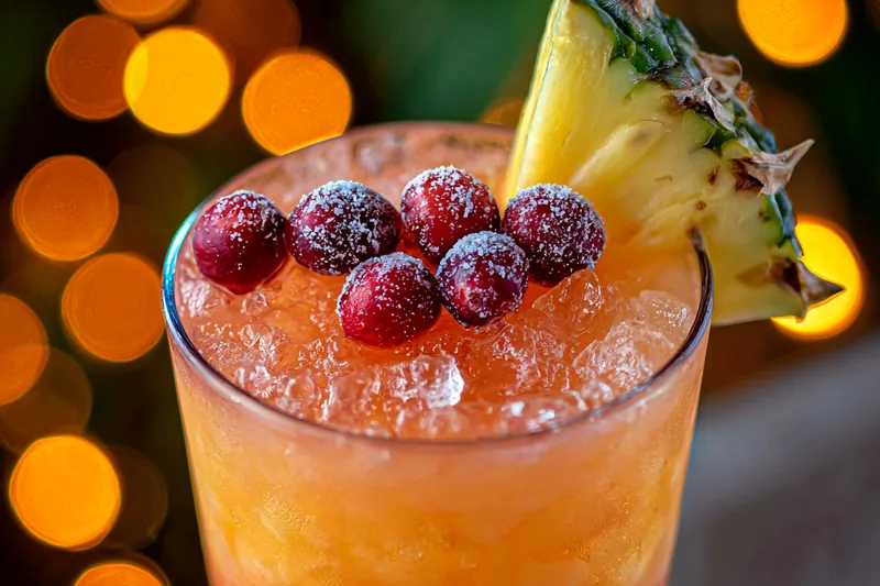 Cooking process for Festive Cranberry Pineapple Punch