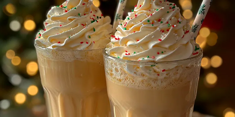 Festive Eggnog Milkshake Delight