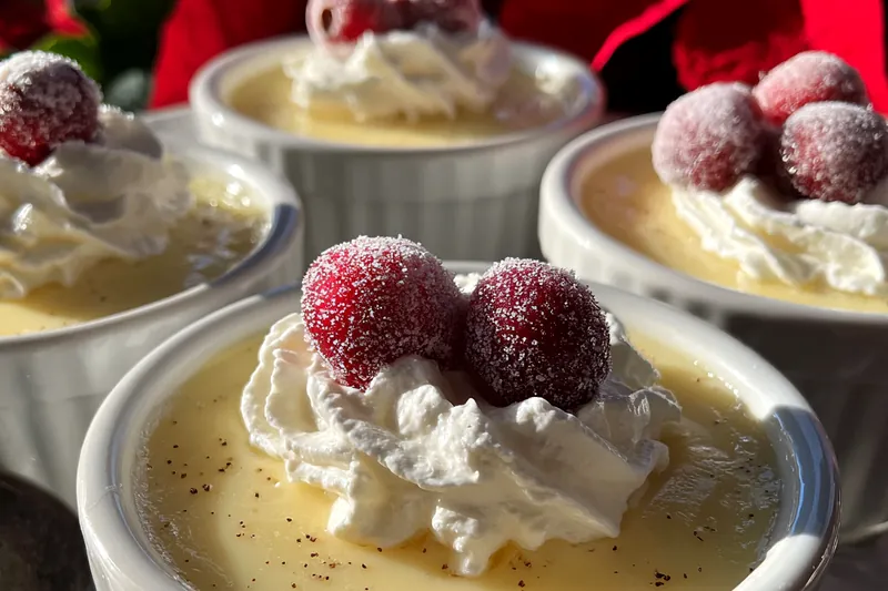 Fresh ingredients for Festive Eggnog Pudding