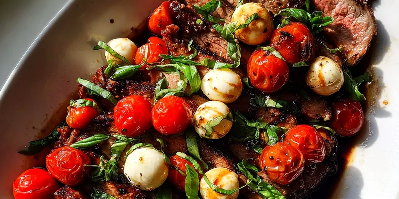 Delicious Flavorful Grilled Flank Steak served on a plate