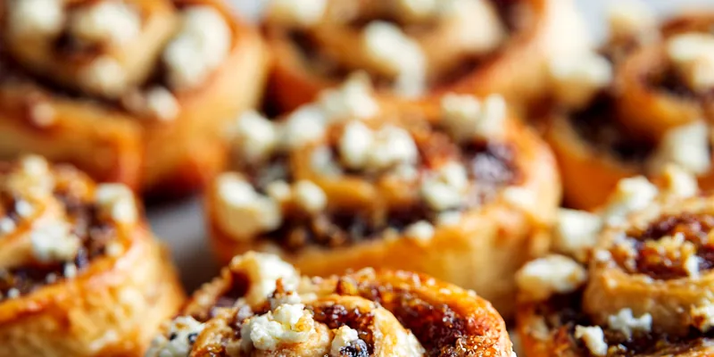 Gooey Fig Goat Cheese Pinwheels