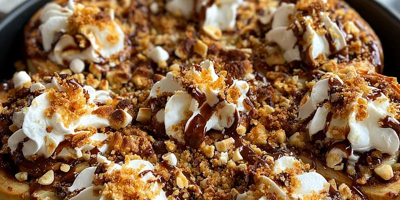 Gooey S'mores Cinnamon Rolls