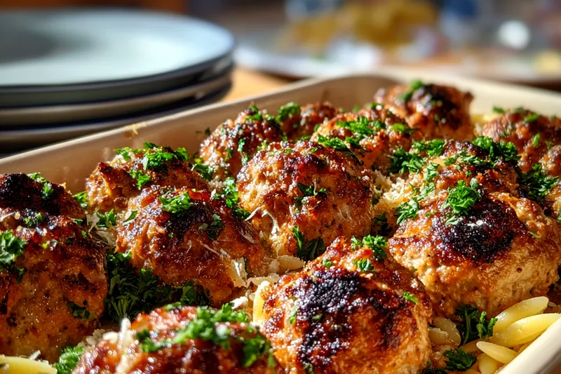 Cooking process for Greek Chicken Meatballs