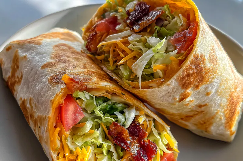 Fresh ingredients for Grilled Bacon Lettuce Wrap