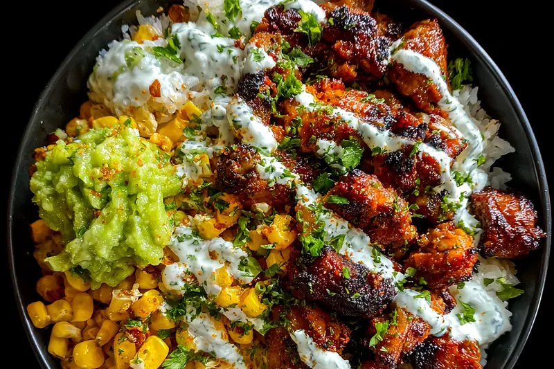 Fresh ingredients for Grilled Chicken Corn Bowl