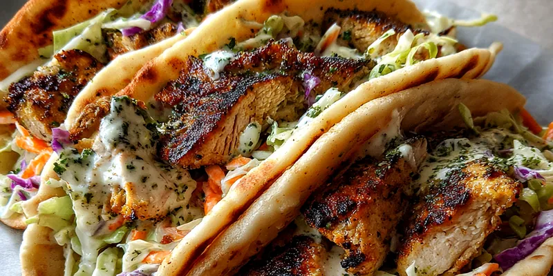 Delicious Grilled Chicken Pita Delight served on a plate